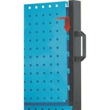 移動型雙面物料架960×610×1110mm(4方孔)，KM-2240