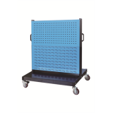 移動型雙面物料架960×640×1156mm(2方孔2百葉)，XKM-2222