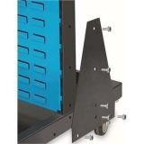 移動型雙面物料架960×610×1110mm(4方孔)，KM-2240
