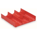 工具柜分類槽，紅色塑料分類槽3格 150×150×28mm，SH-12