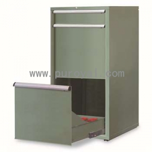 綠色3抽屜刀具柜730×675×1105mm(適用BT40刀具40把)，DTC-1105A