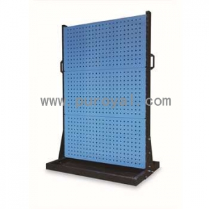 固定型雙面物料架960×630×1450mm(4方孔2百葉)，KR-2342