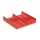 工具柜分類槽，紅色塑料分類槽2格 150×150×28mm，SH-13